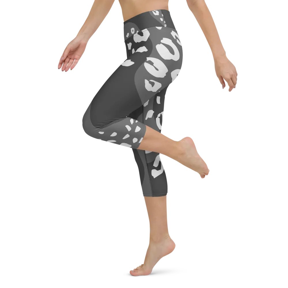 Grey Leopard Yoga Capri Leggings product image (5)