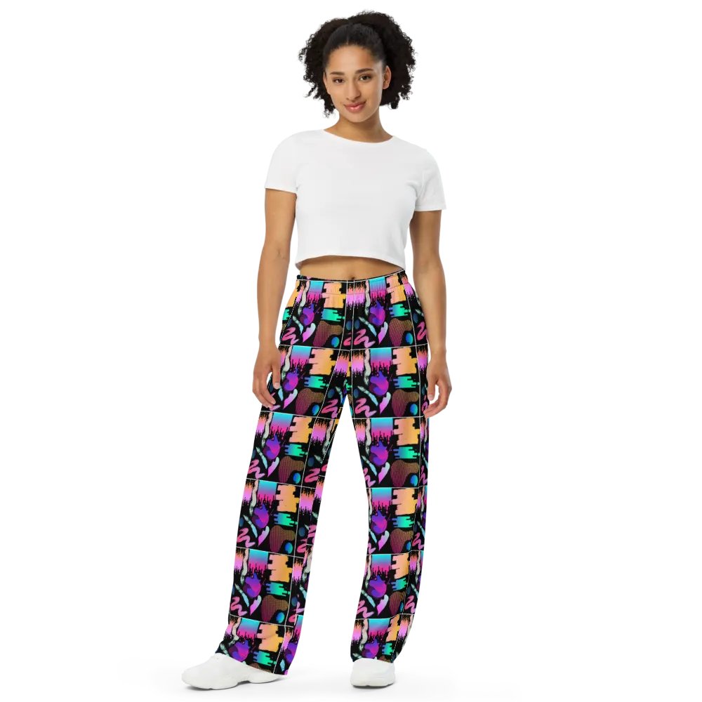90's Pattern Unisex Wide Leg Pants | 90's Pattern Pants | 1990s Pattern product image (9)
