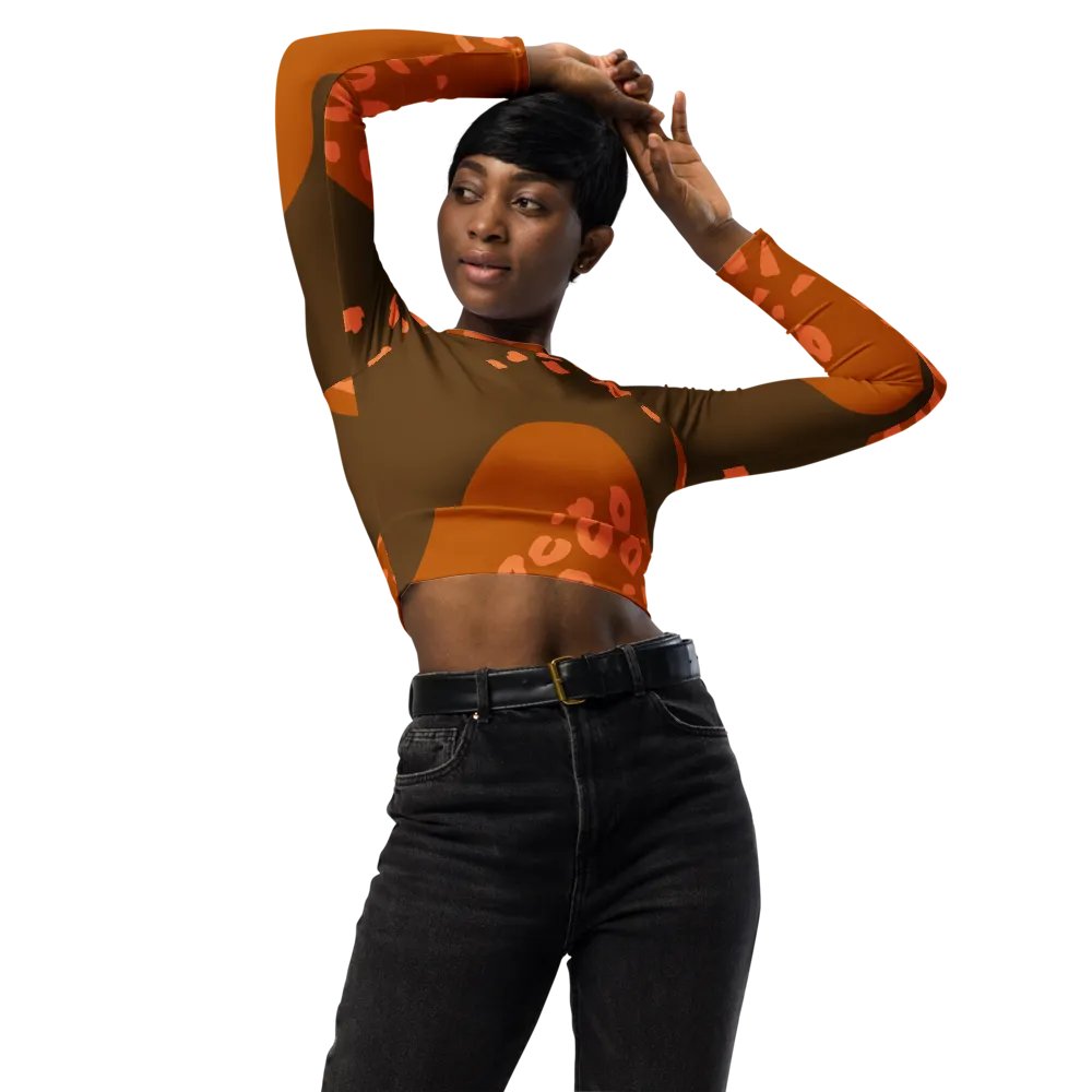 Orange Dynamic Animal Print Crop Top product image (3)