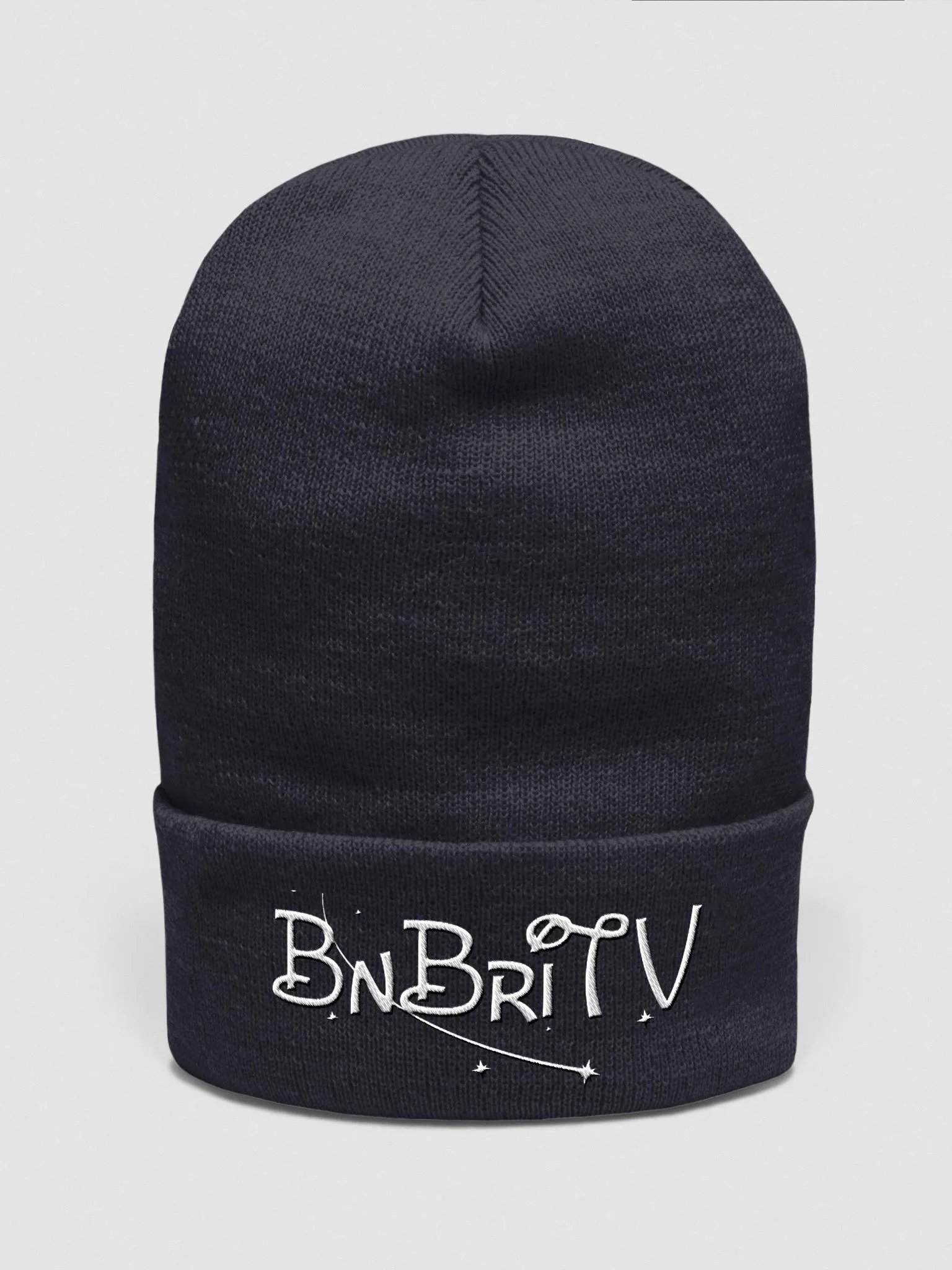 BnBriTV Beanie White Letters product image (1)