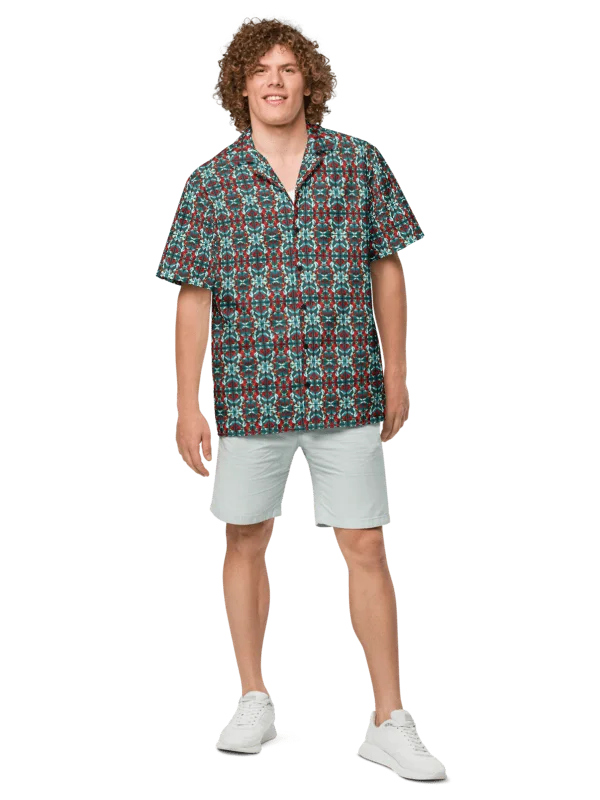 Green Stained Glass – Tropical Pattern Hawaiian Shirt product image (2)
