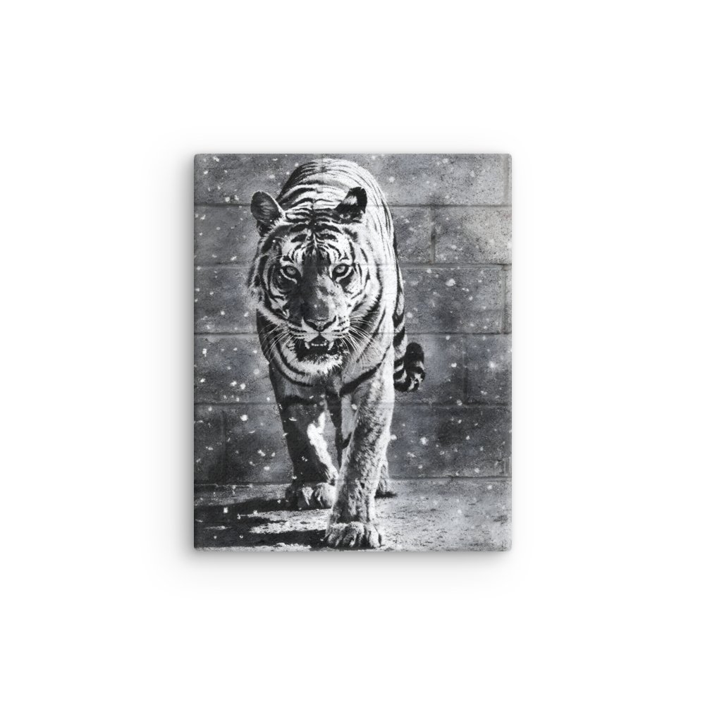 Urban Tiger: Strength in the snowstorm Slimline Canvas Art product image (10)