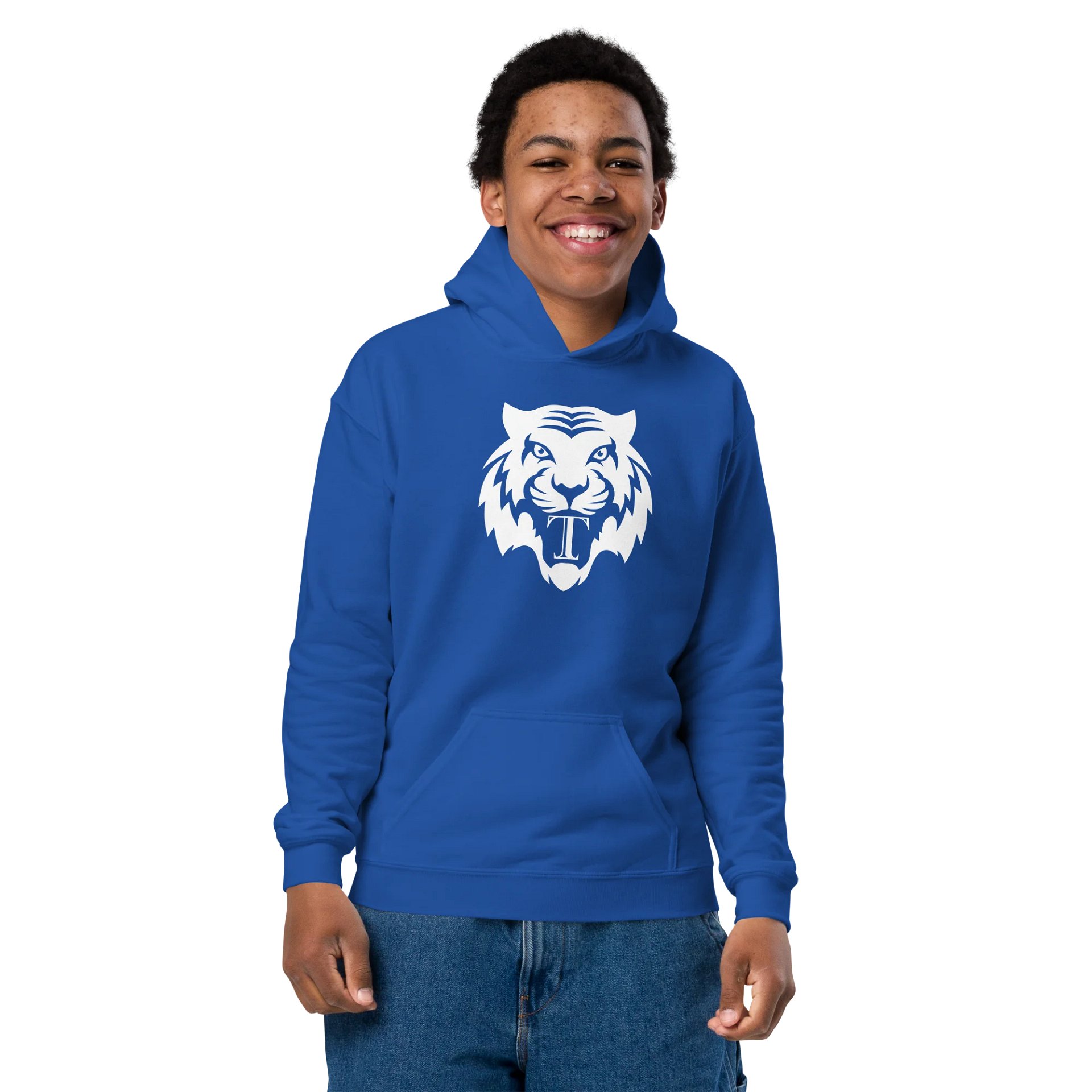 Youth Tiger Teeth Hoodie (White) product image (17)
