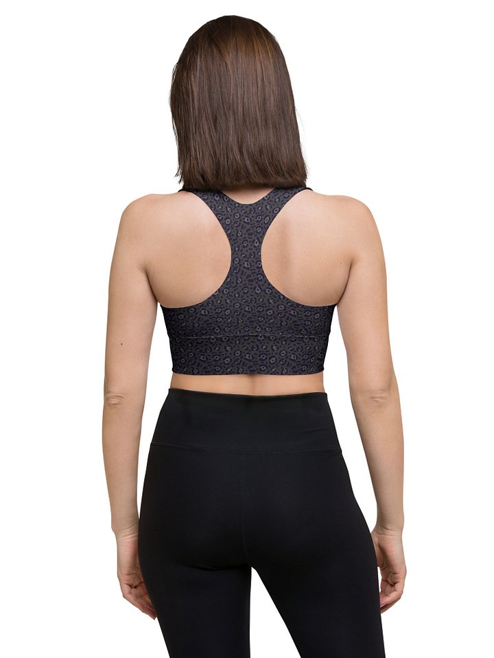 Comfortable Longline Sports Bra Bold Leopard Print product image (2)