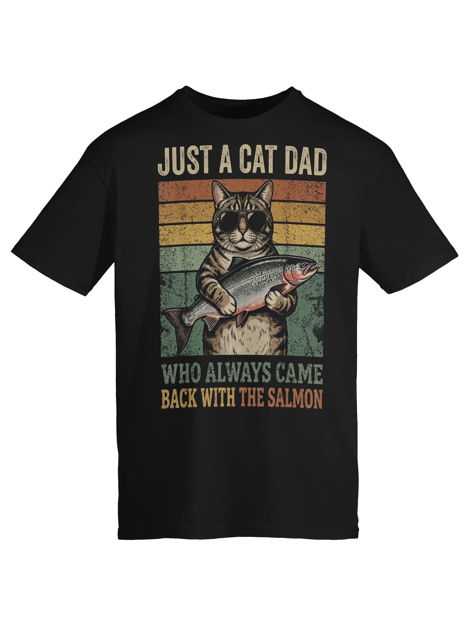 Cat Dad Salmon T-Shirt product image (28)