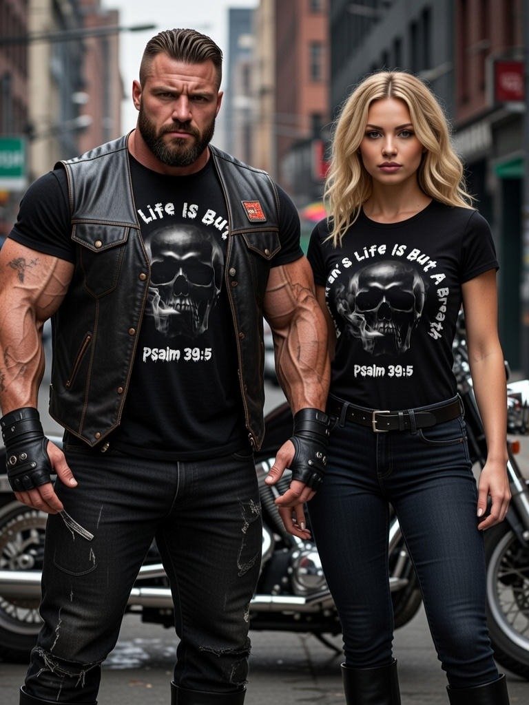 Each Man's Life T-Shirt, Is But A Breath, Skull Warning Bible Verse Psalm 39 Tee product image (4)