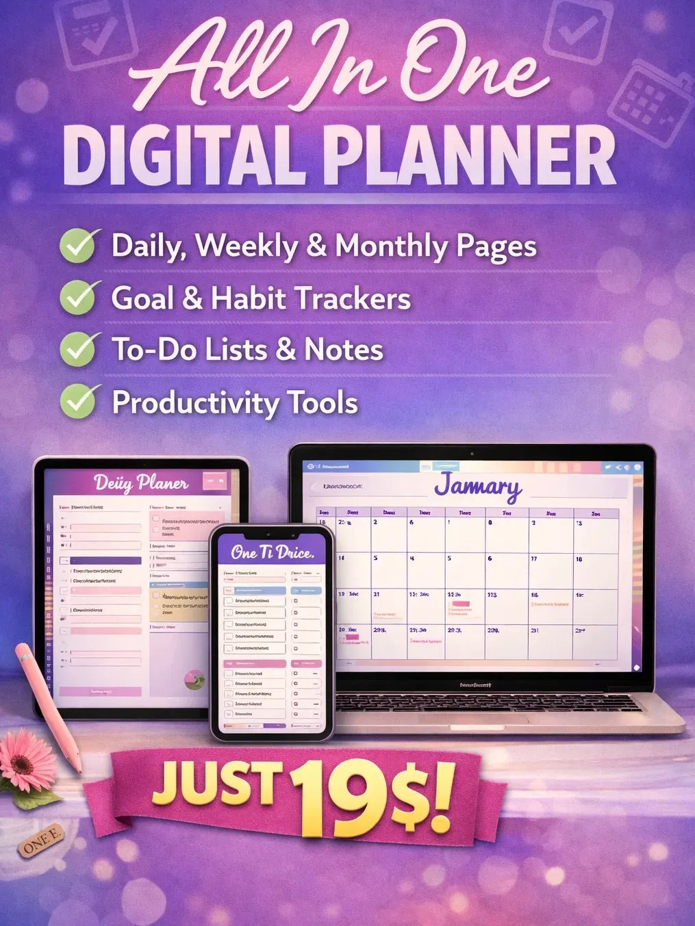 🌐 All-in-One Life Time Planner Planner product image (8)