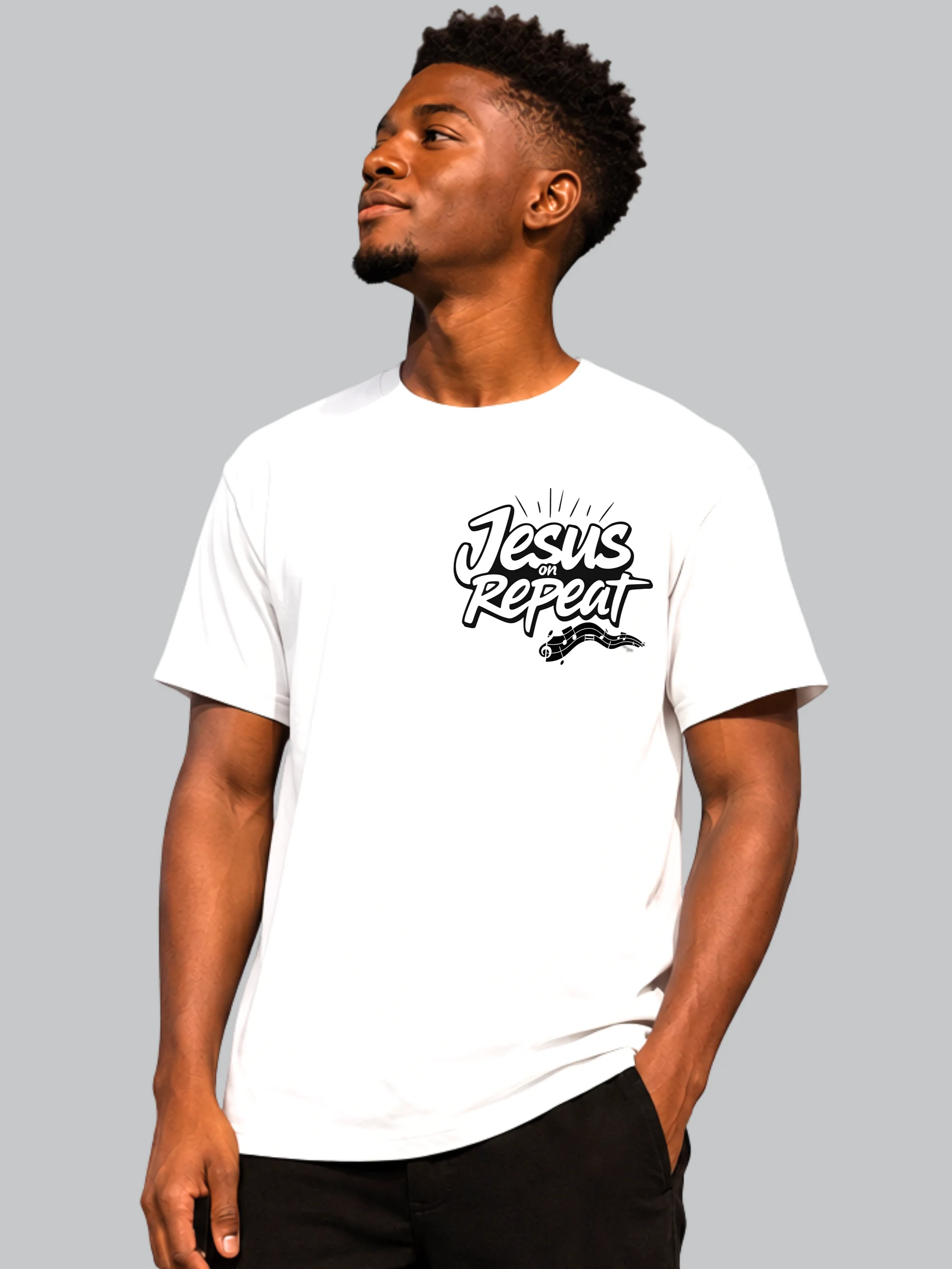 Jesus on Repeat Worship T-Shirt product image (1)