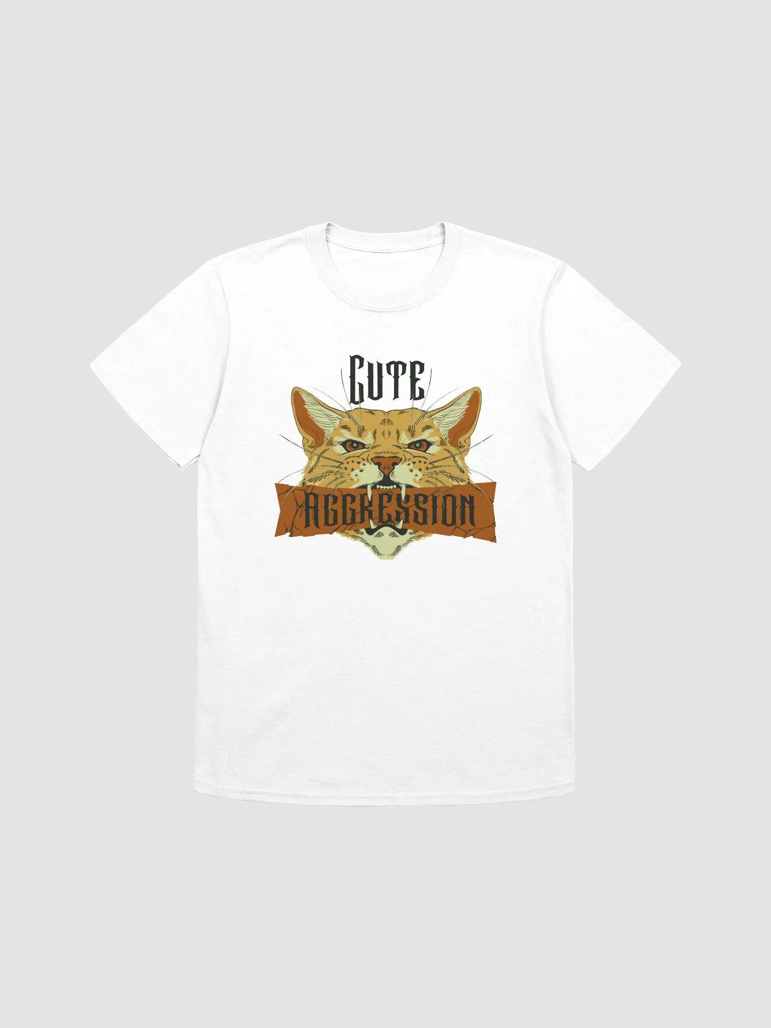 Cute Aggression "Cat3" Tee (Light Colourway) product image (1)