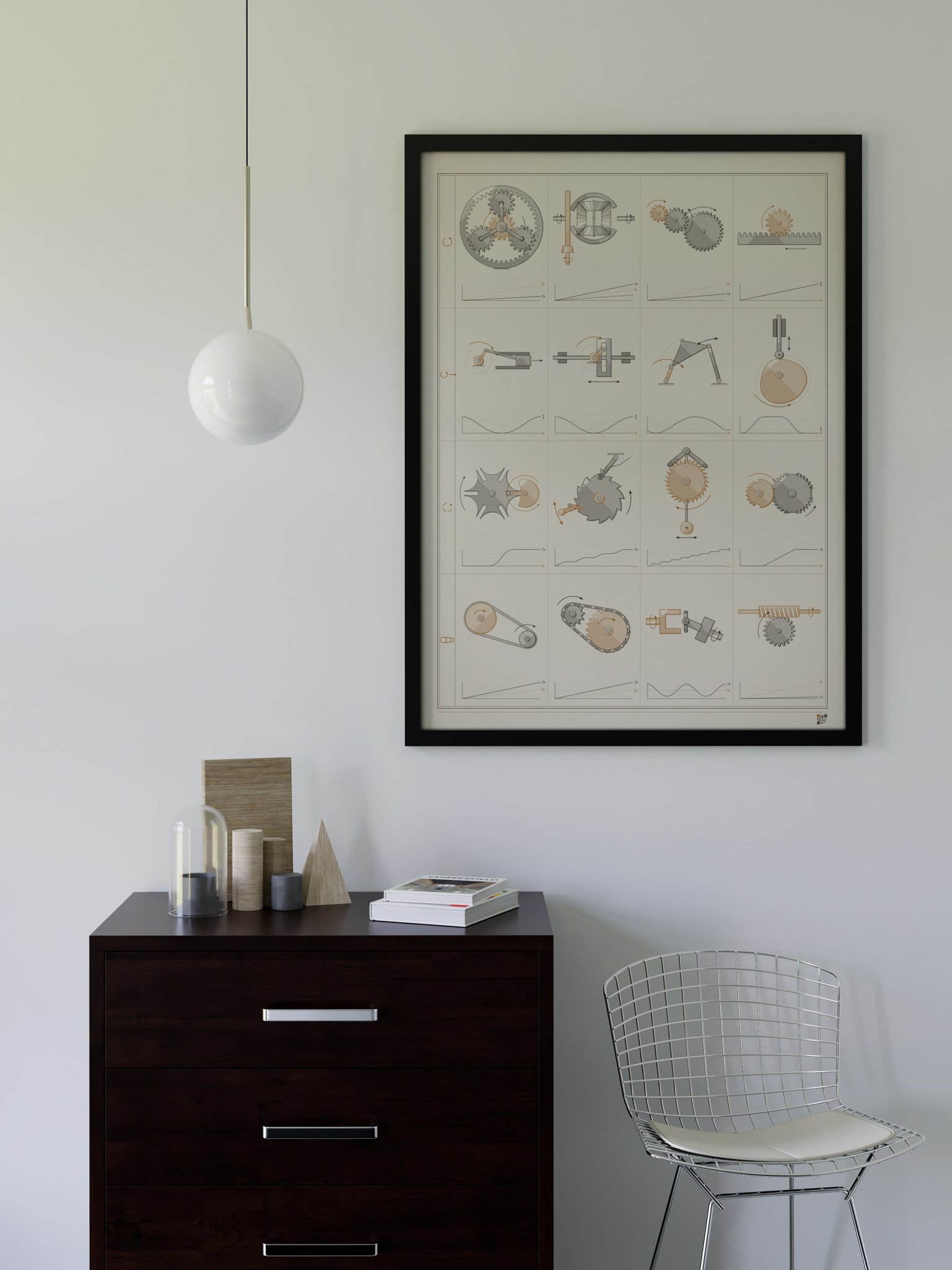 Mechanical atlas print, 18 x 24 in · MOTION product image (4)