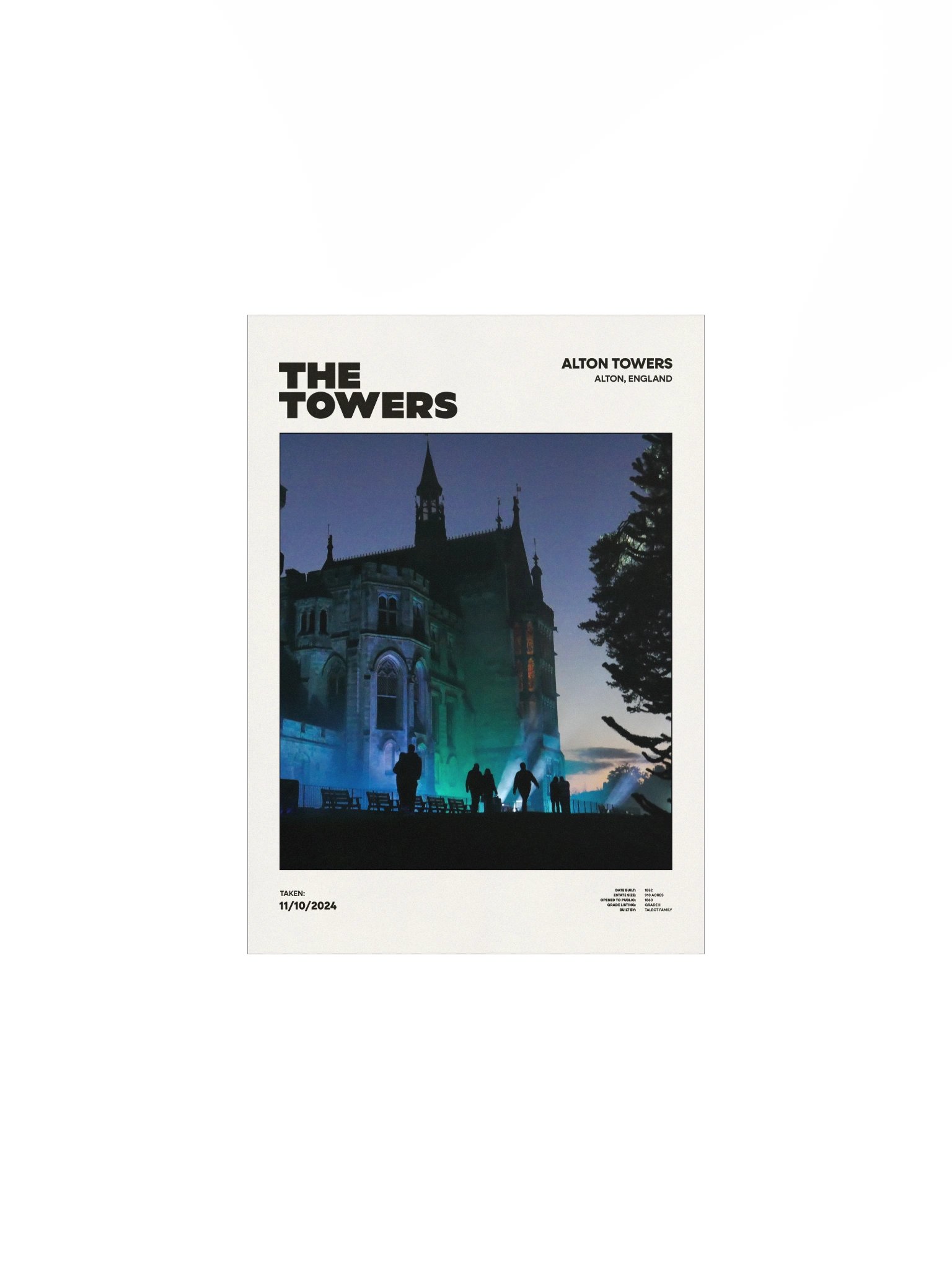 The Towers Side Night Premium Poster product image (1)