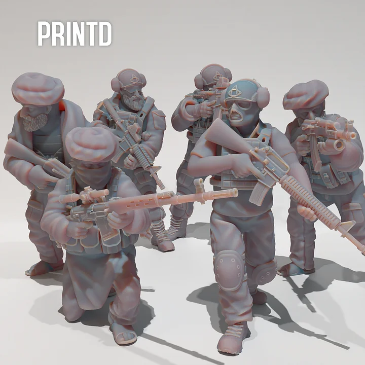 OPFOR Taliban Team - Modern Warfare Wargame Hobby Resin Scale Models product image (1)