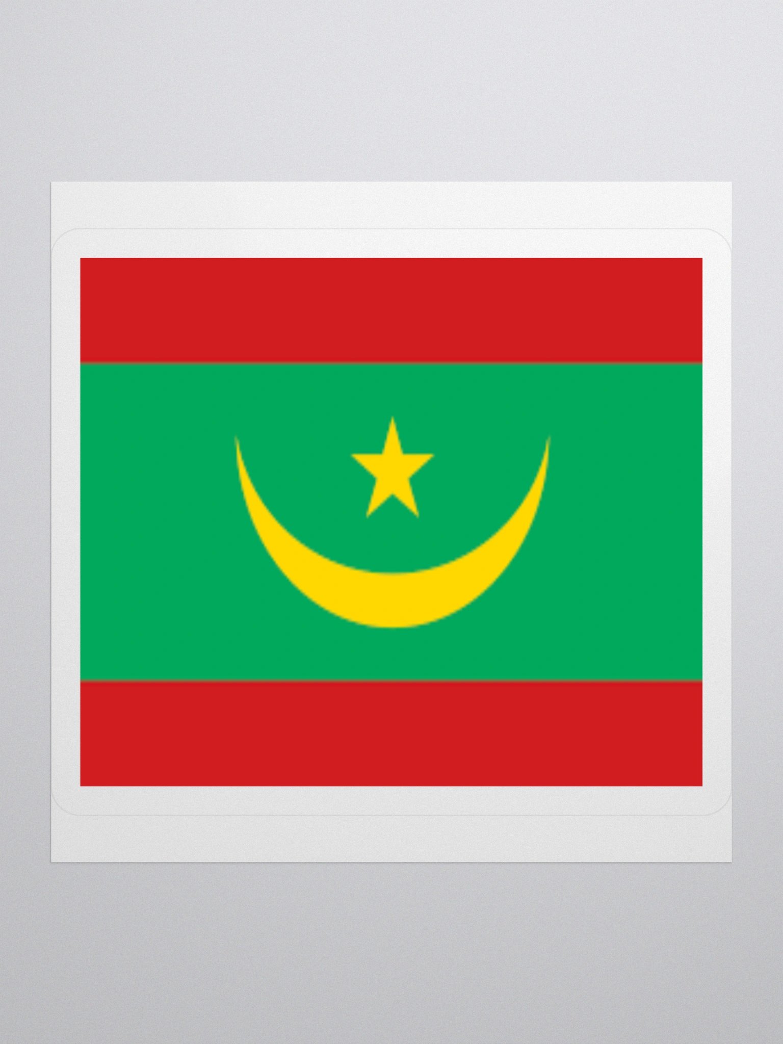 Mauritania National Flag Sticker - Exclusive Design, Premium Vinyl, Multiple Sizes product image (1)