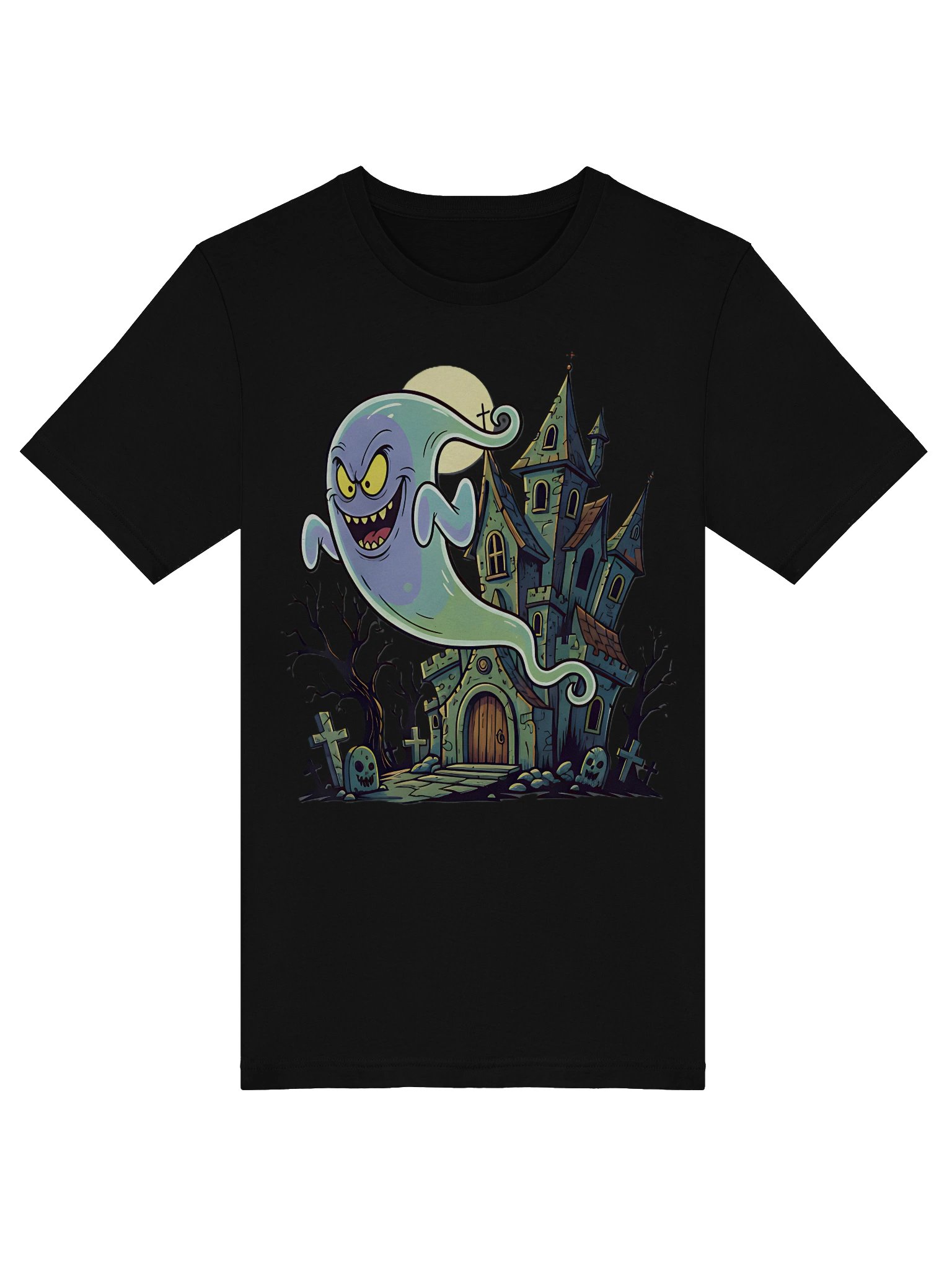 Menacing Halloween Ghost Tee product image (6)