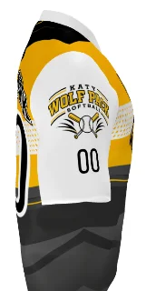 KWP White Sleeve SOTX Softball Numbered Athlete Jersey product image (2)