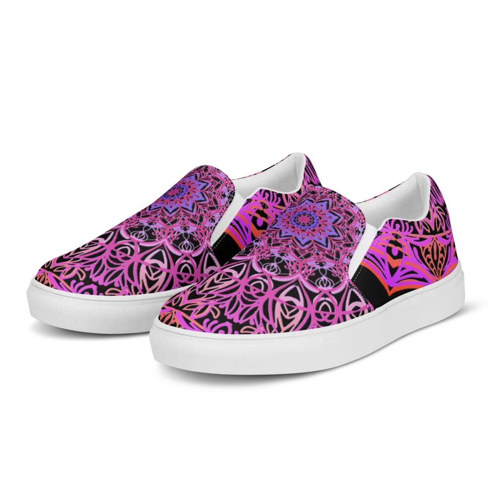 Symmetrical Serenity Mandala Canvas Shoes product image (8)