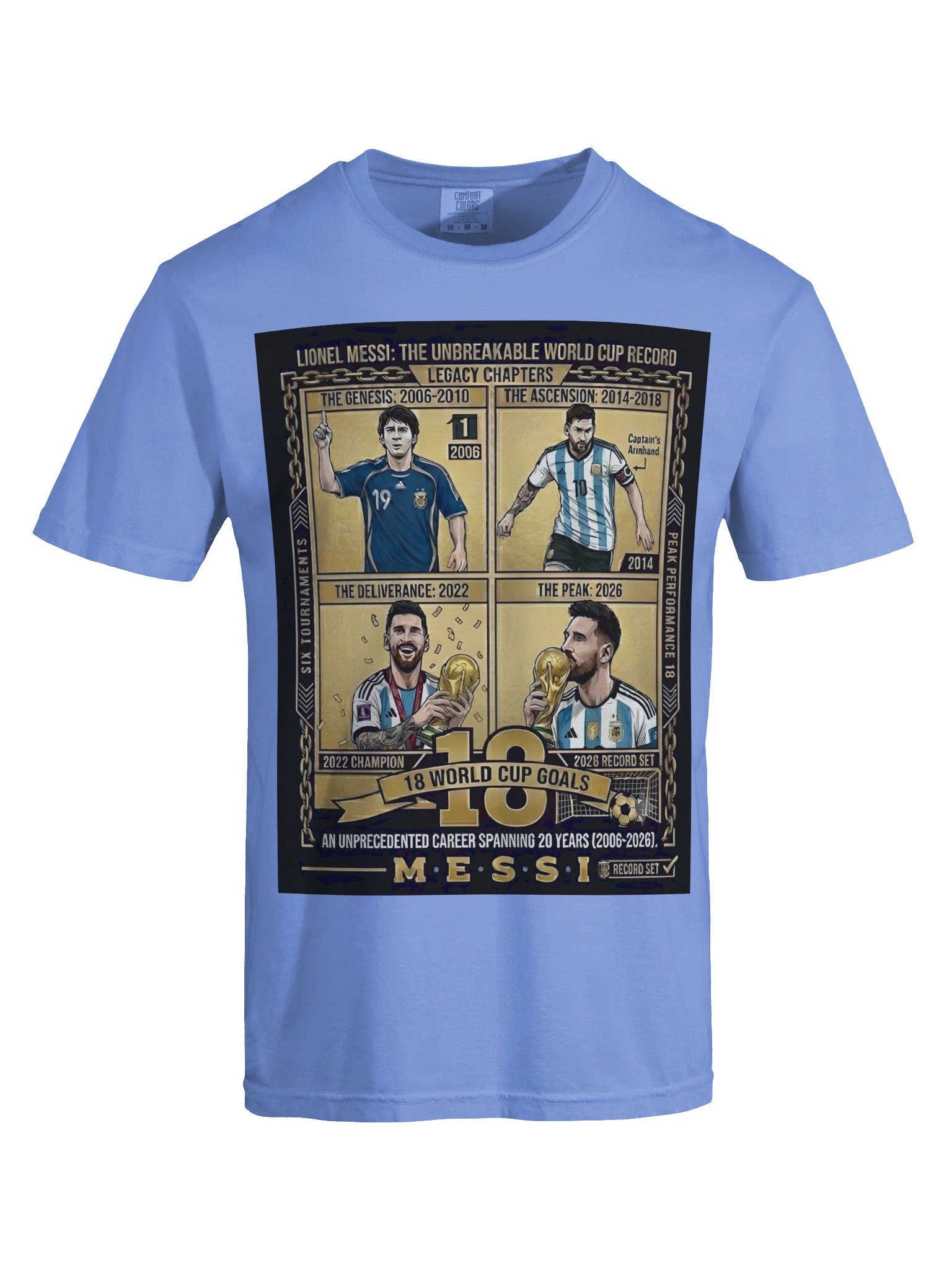 Messi 18 Goals T-Shirt - All Time World Cup Top Scorer Graphic Tee product image (57)