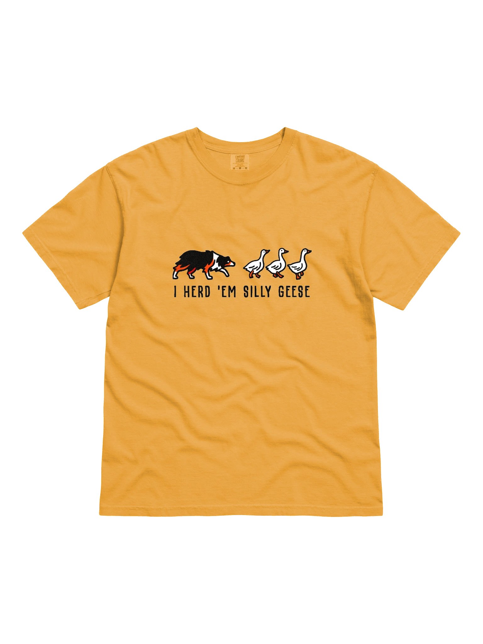 I Herd 'Em Silly Geese T-Shirt(Embroidered) of an Australian Shepherd(Tricolor) product image (4)