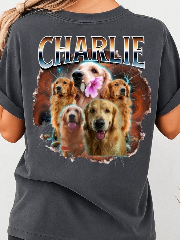 Women's Organic Ribbed Neck Dog T-Shirt product image (2)