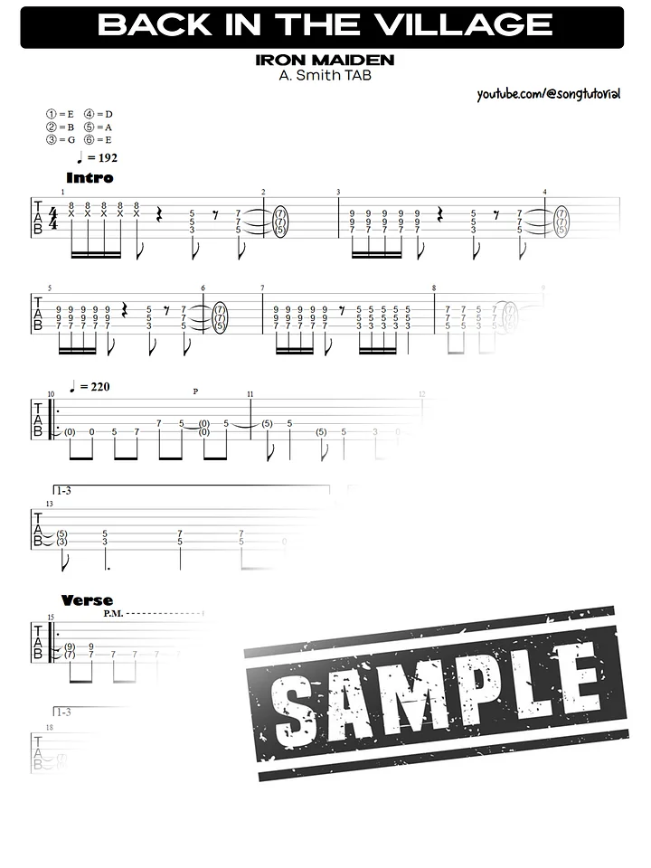 Invaders | PDF Tab + Guitar Pro | Iron Maiden product image (2)