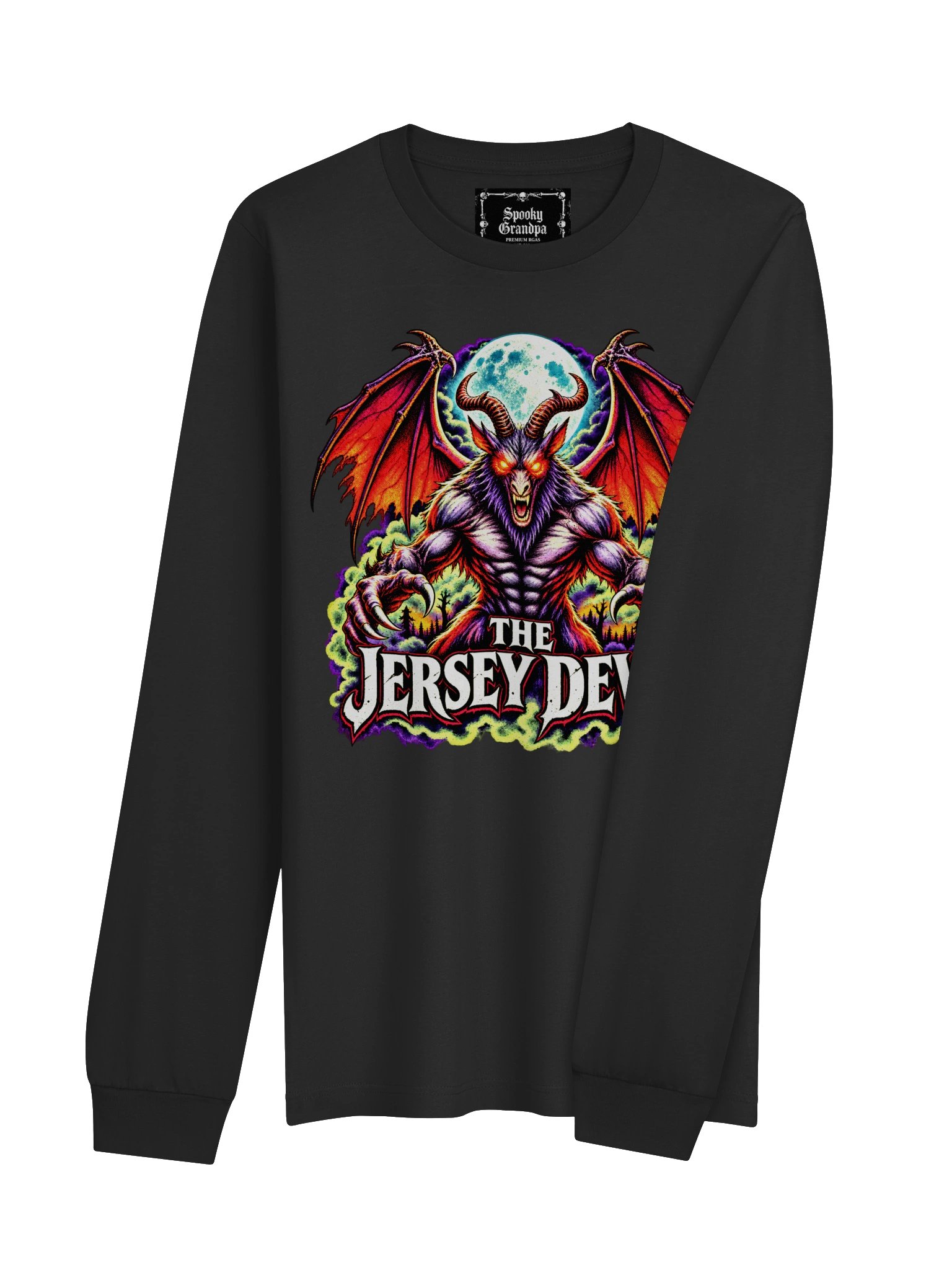 Jersey Devil: Neon Nightmares – Long Sleeve Shirt product image (8)