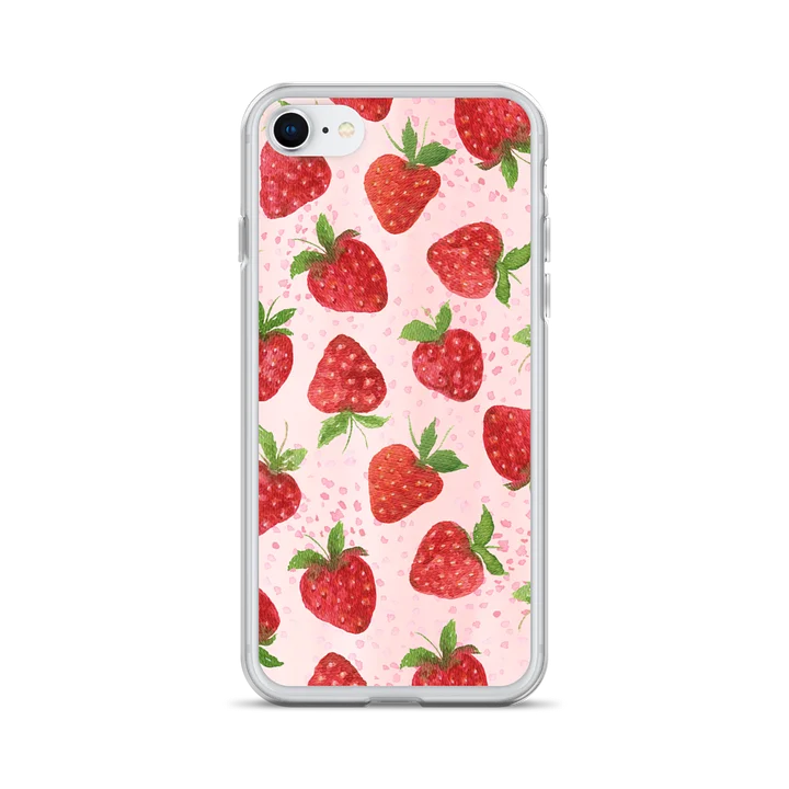 Strawberry Sprinkle Clear iPhone Case product image (28)