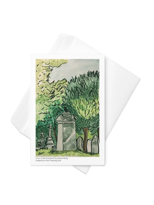 Crow in the Graveyard Greeting Card product image (1)