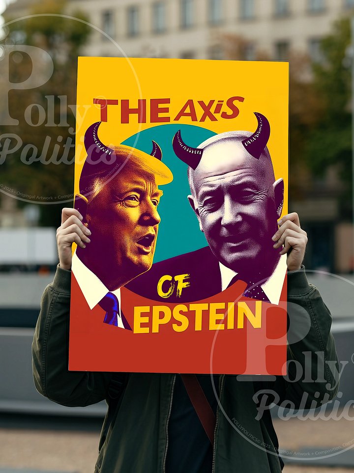 The Axis Of Epstein Trump Netanyahy Protest Sign product image (2)