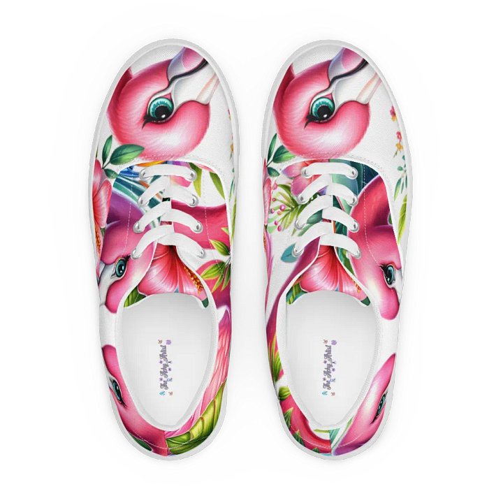 Tropical Flamingo Love Lace-Up Shoes product image (2)