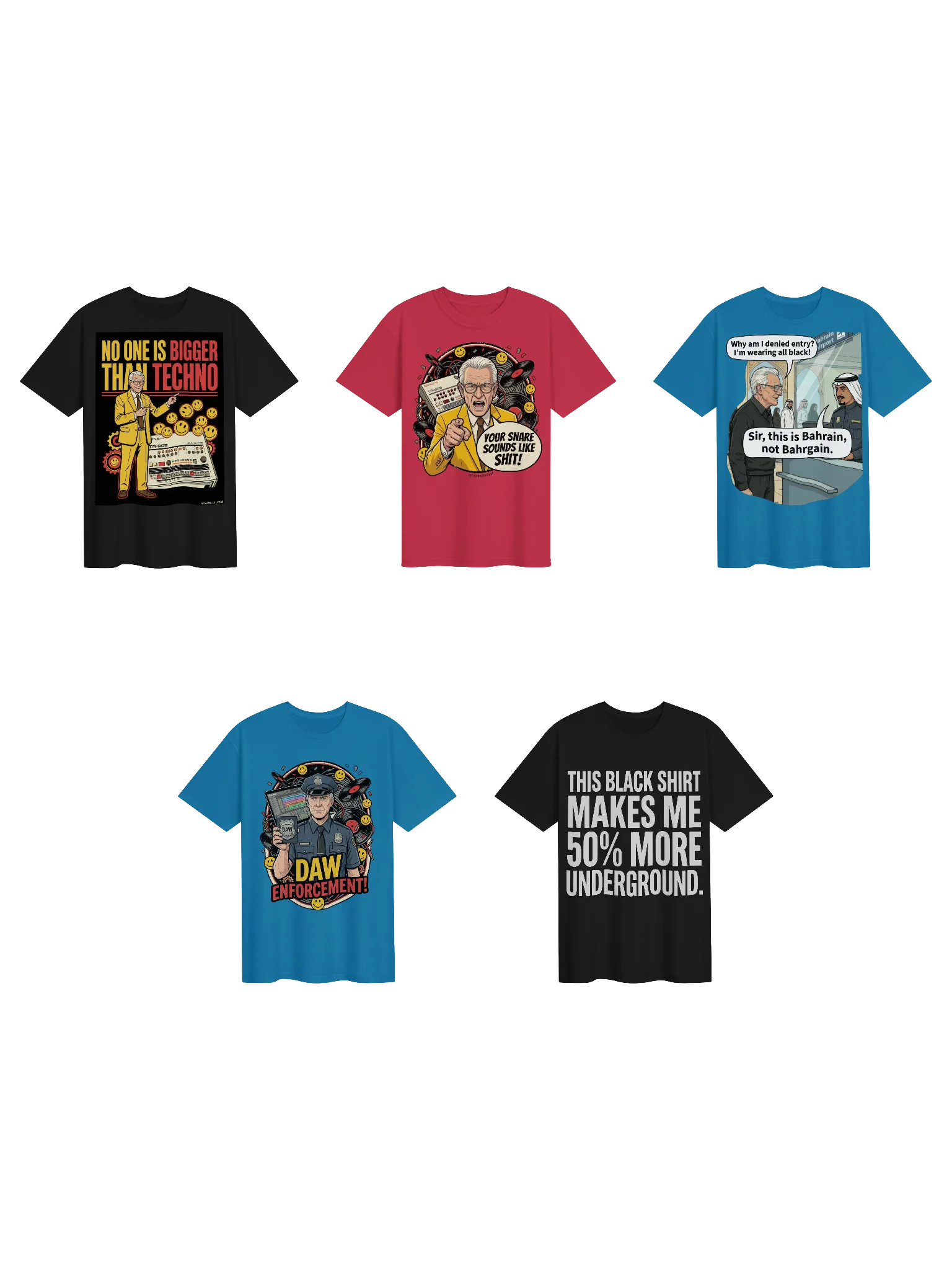 The Techno Memist 5-Shirt Power Bundle product image (2)