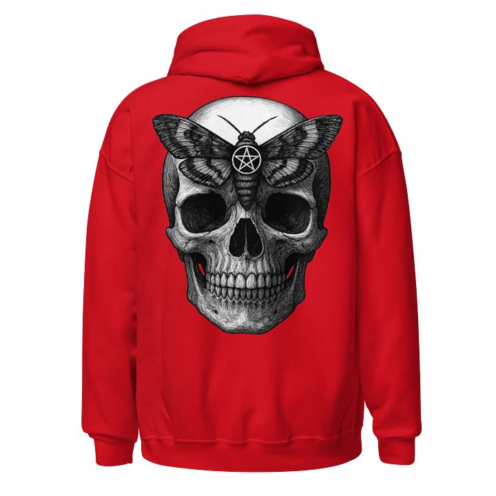 Skull Moth Hoodie (Red) product image (1)