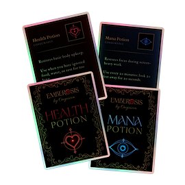 Mana Potion and Health Potion Holographic Sticker Bundle