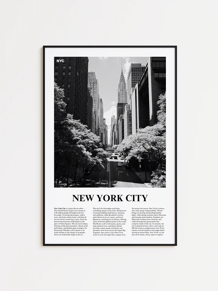 New York City 01 Newspaper Poster | Framed product image (1)