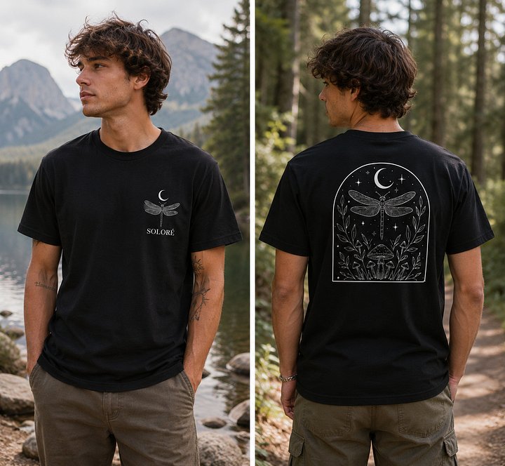 Midnight Botanica - Dragonfly Tshirt