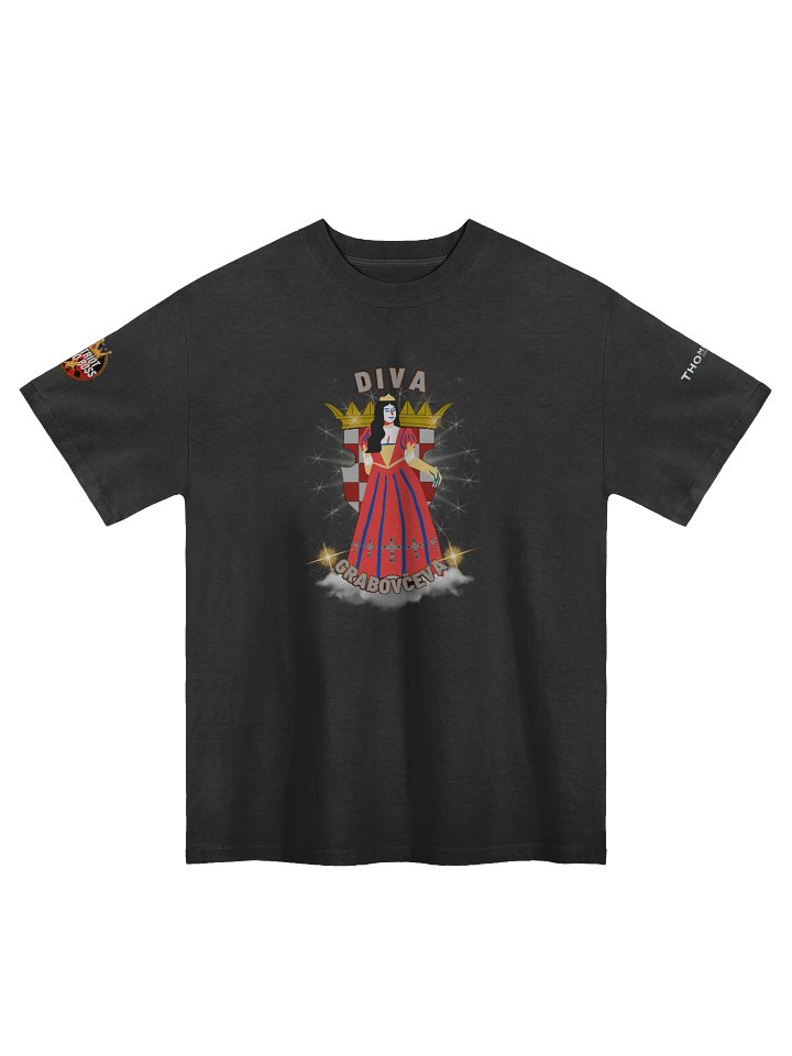 Crowned Patriot Diva Grabovčeva Oversized Tee product image (1)