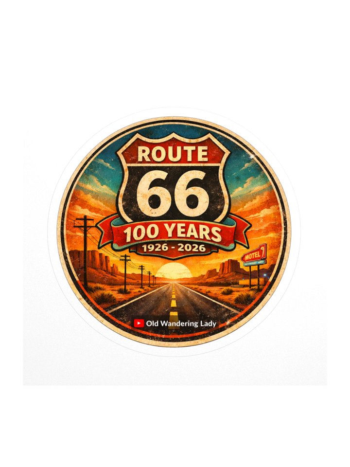 Route 66 Centennial Sunset Edition Sticker product image (1)