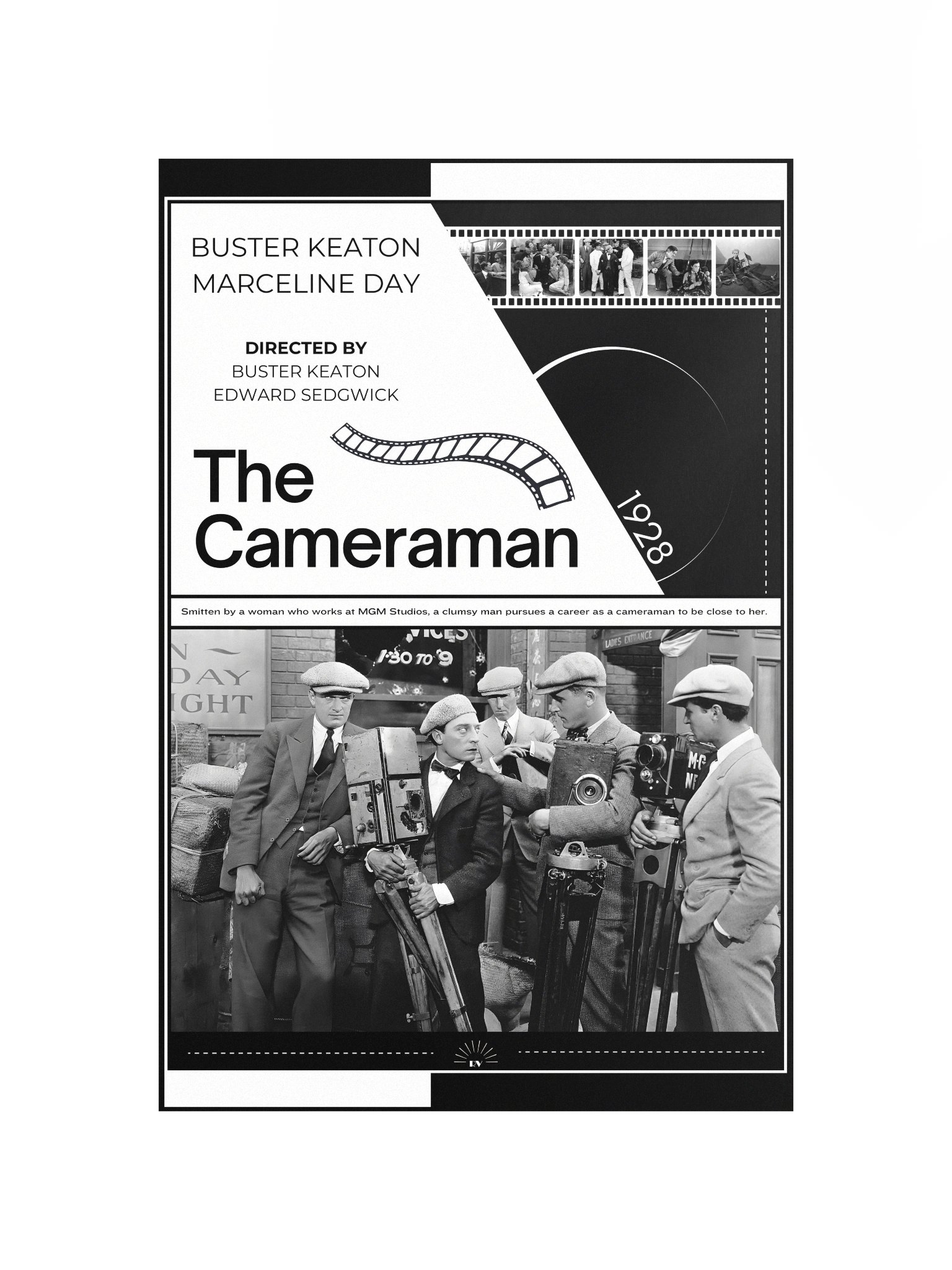 The Cameraman with Buster Keaton and Marceline Day 1928 | Movie Poster | 12x18 Wall Art product image (4)
