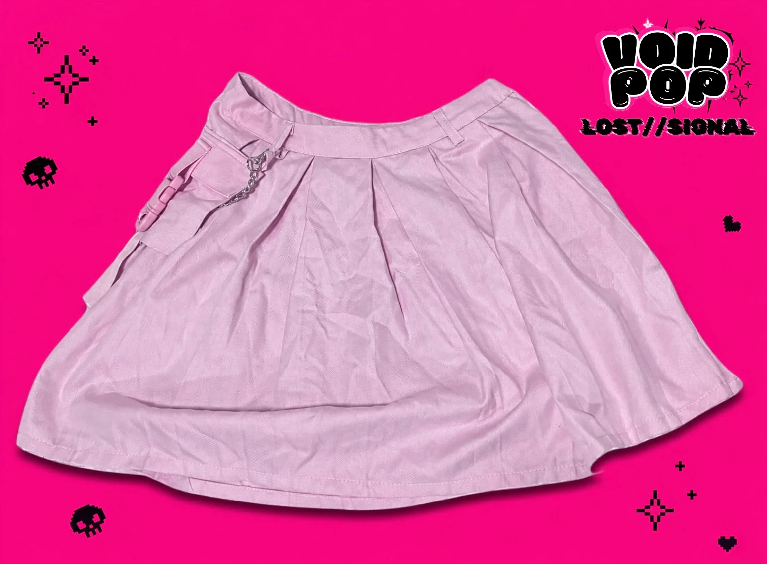 Pleated Light Pink Mini Skirt product image (1)