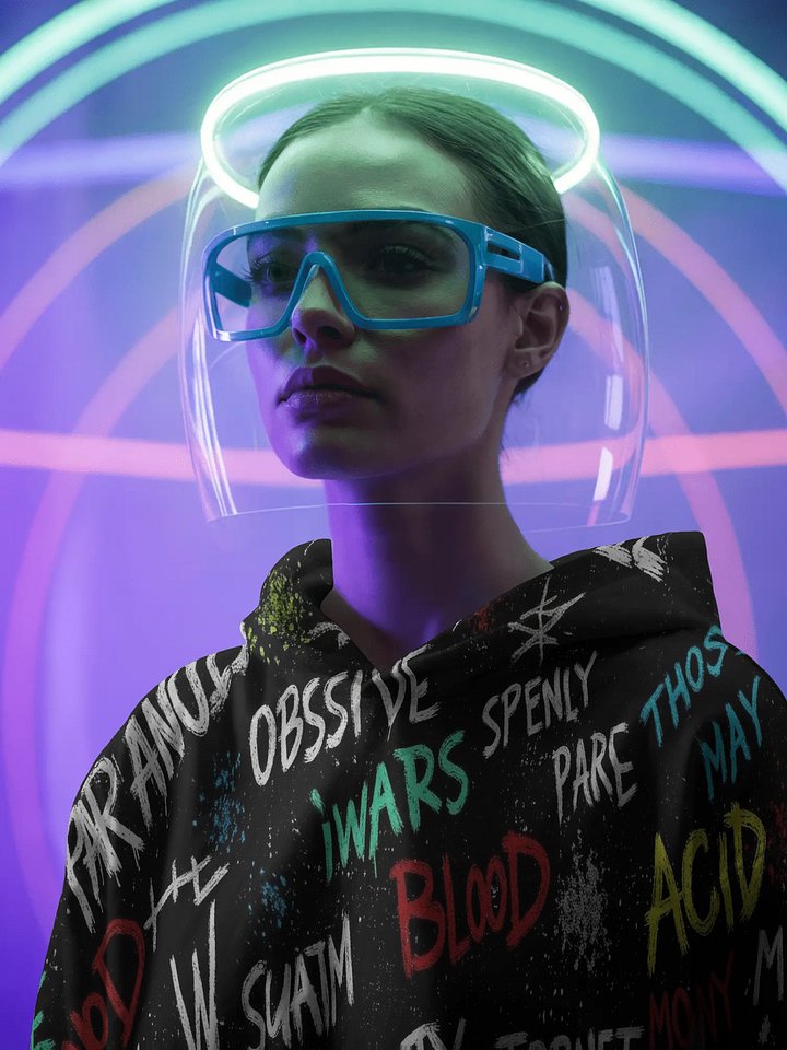 PSYCHO – Mental Static Series — All-Over Print Hoodie product image (1)