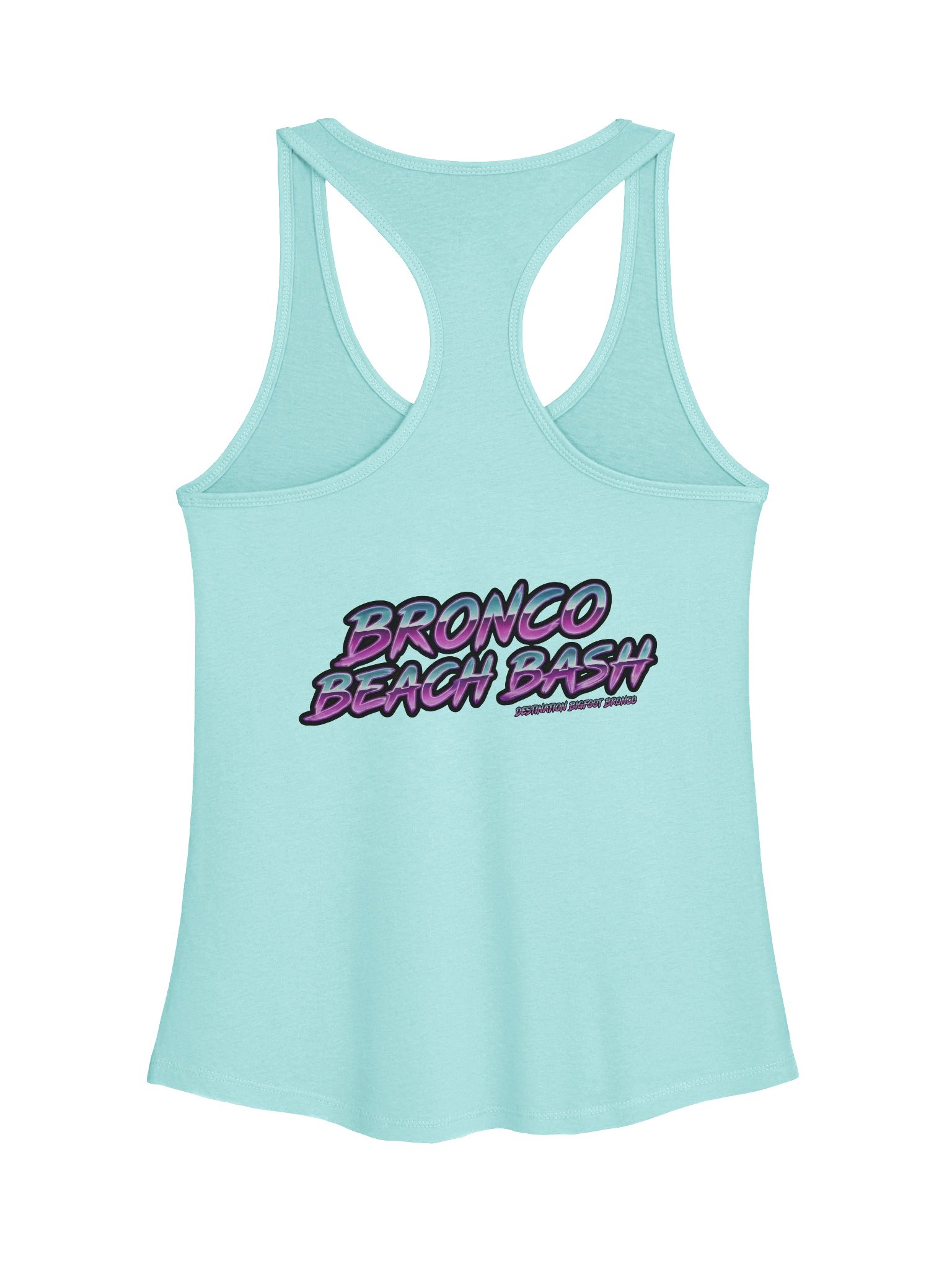 2026 Bronco Beach Bash OBX / Destination Bigfoot Bronco Collab | Next Level Women's Racerback Tank Top (Multi Color Options) product image (4)