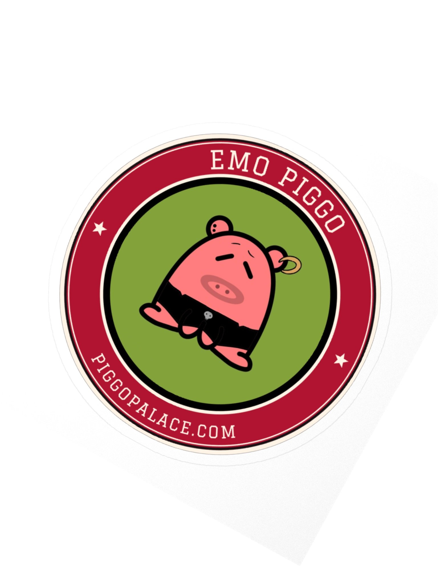 Emo Piggo Varsity Sticker product image (4)