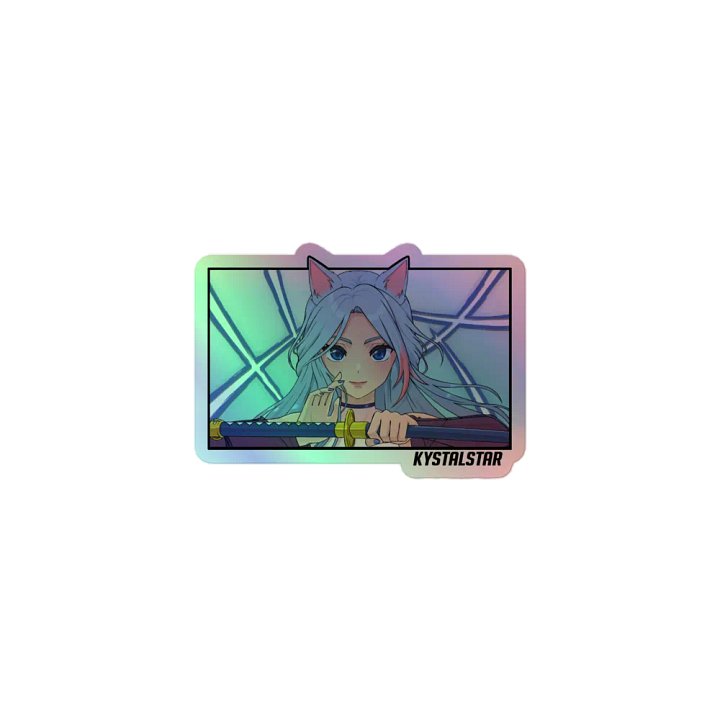 [KystalStar Katana] Kiss-Cut Holographic Sticker Sheet product image (1)