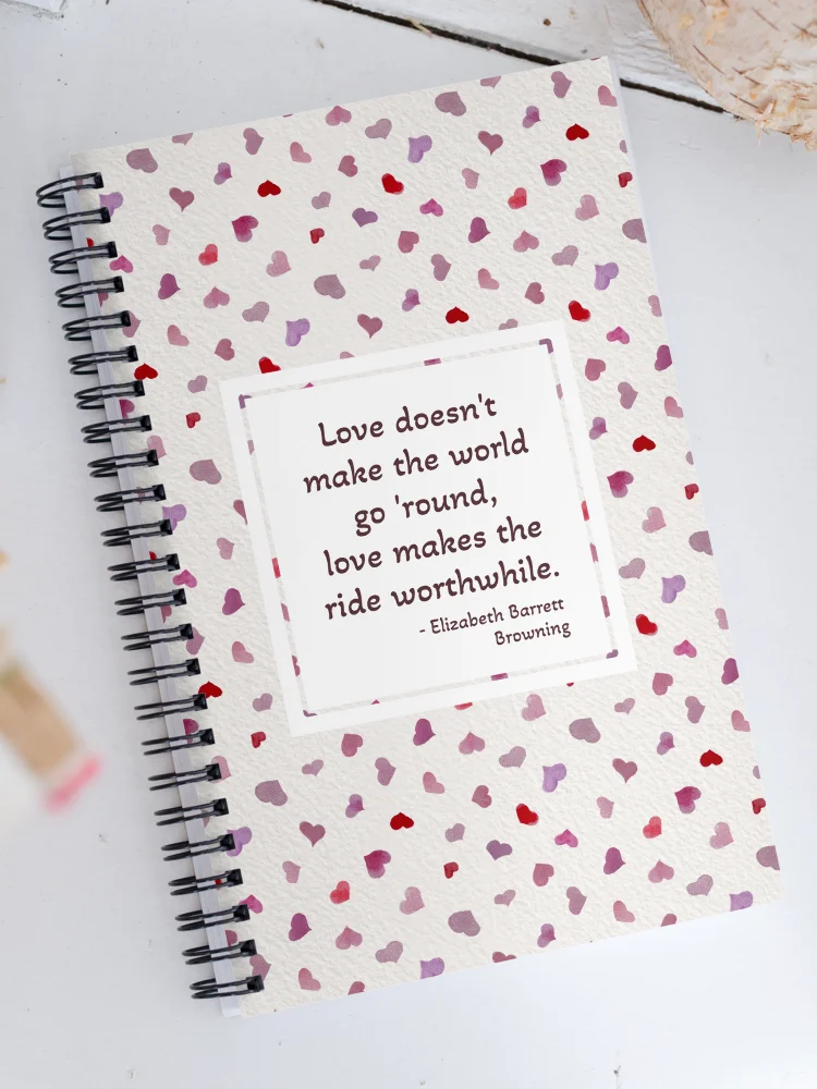 Love Makes the Ride Worthwhile Hearts Notebook product image (1)