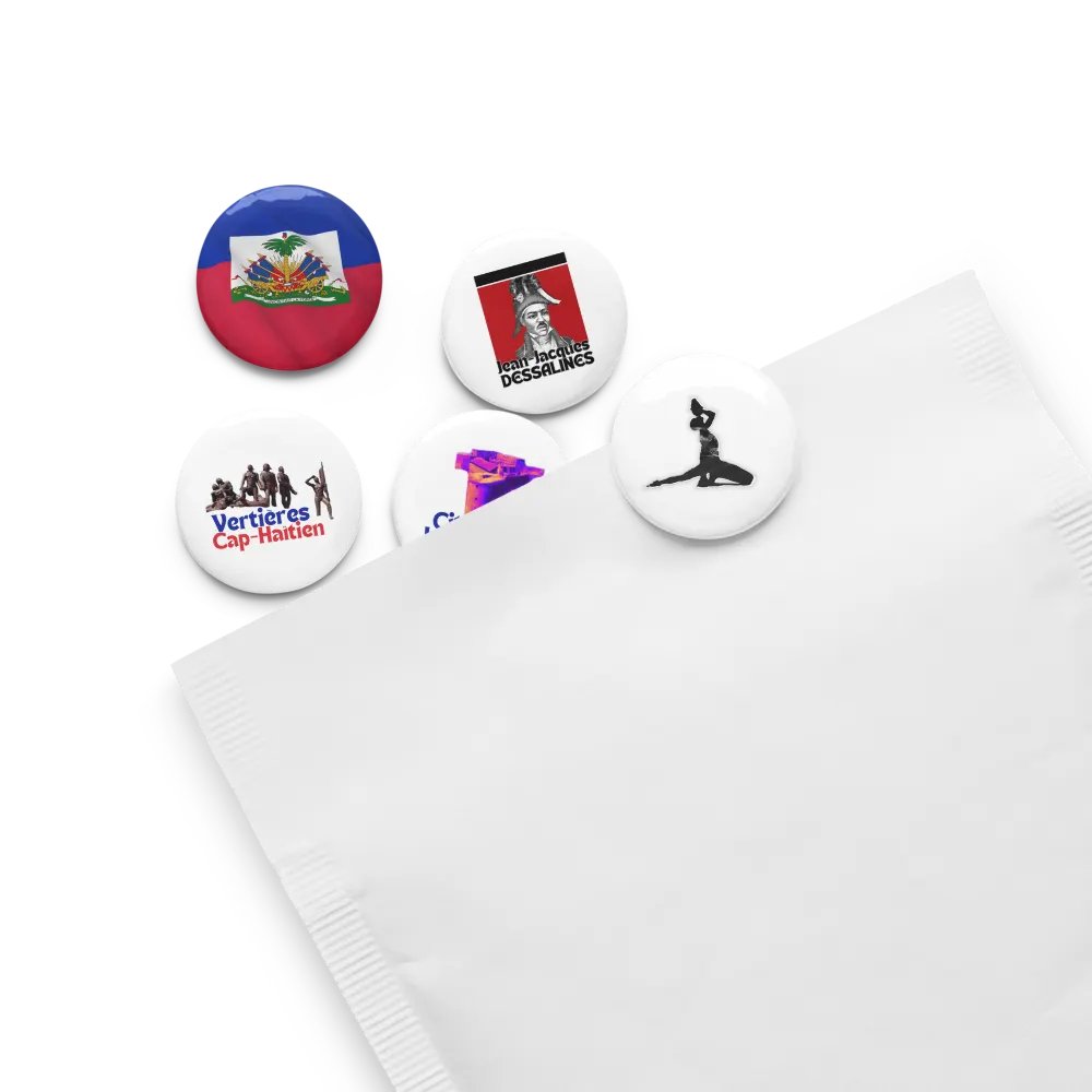 Haiti Emblems Pin Buttons Set product image (8)