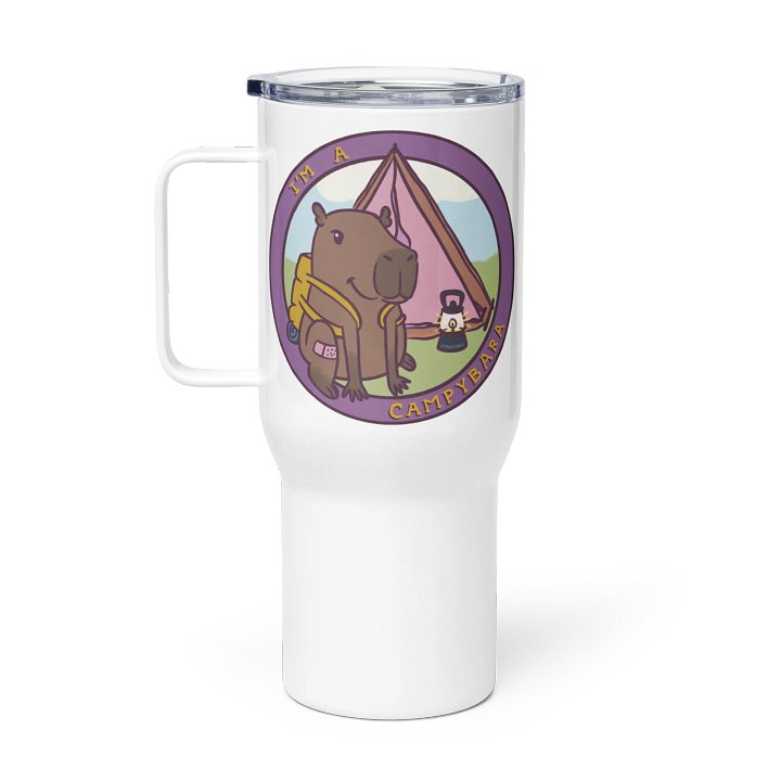 large travel mug : campybara logo product image (1)