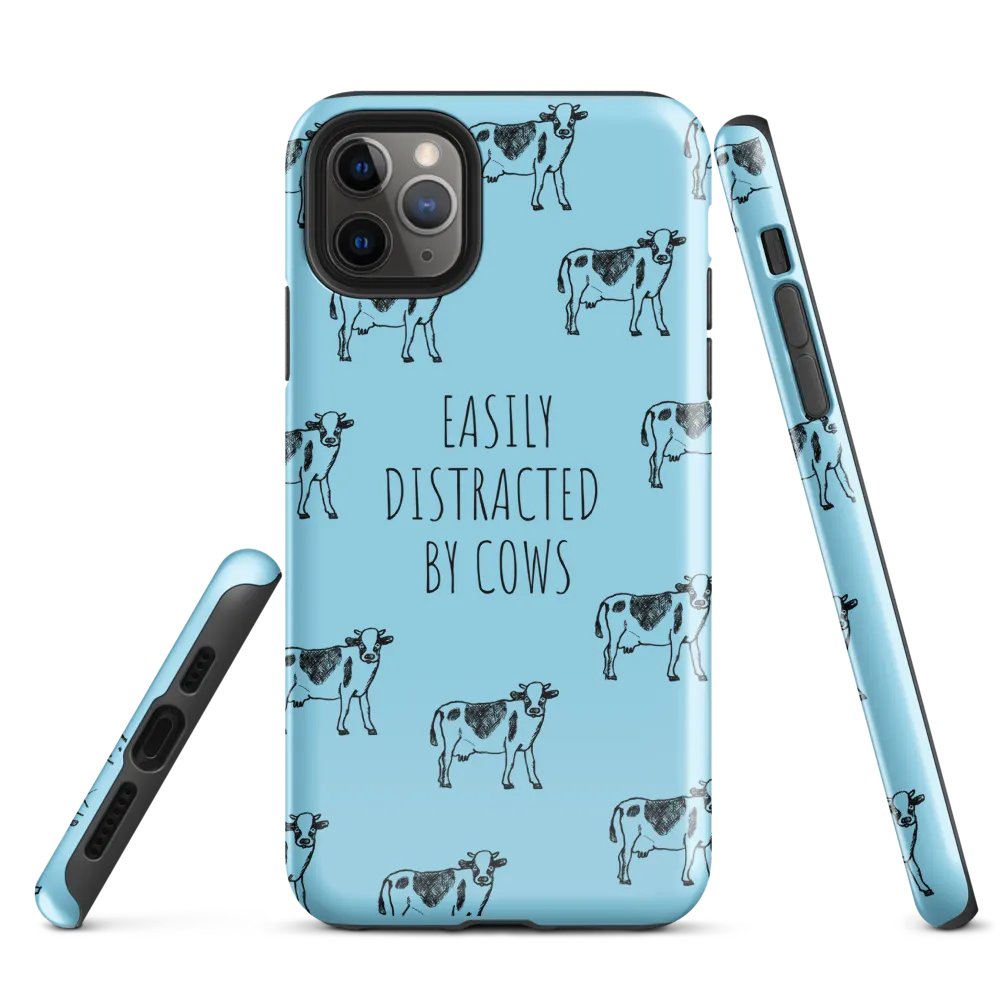 "Easily distracted by cows" blue case for iPhone® product image (2)