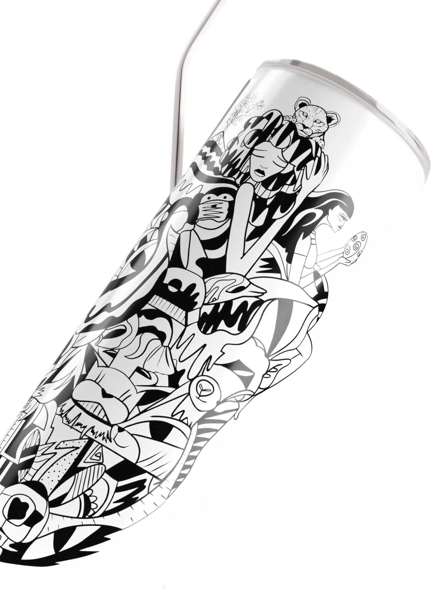 Stainless Steel Tumbler Travel Mug: Goddess Mother in Bloom product image (4)