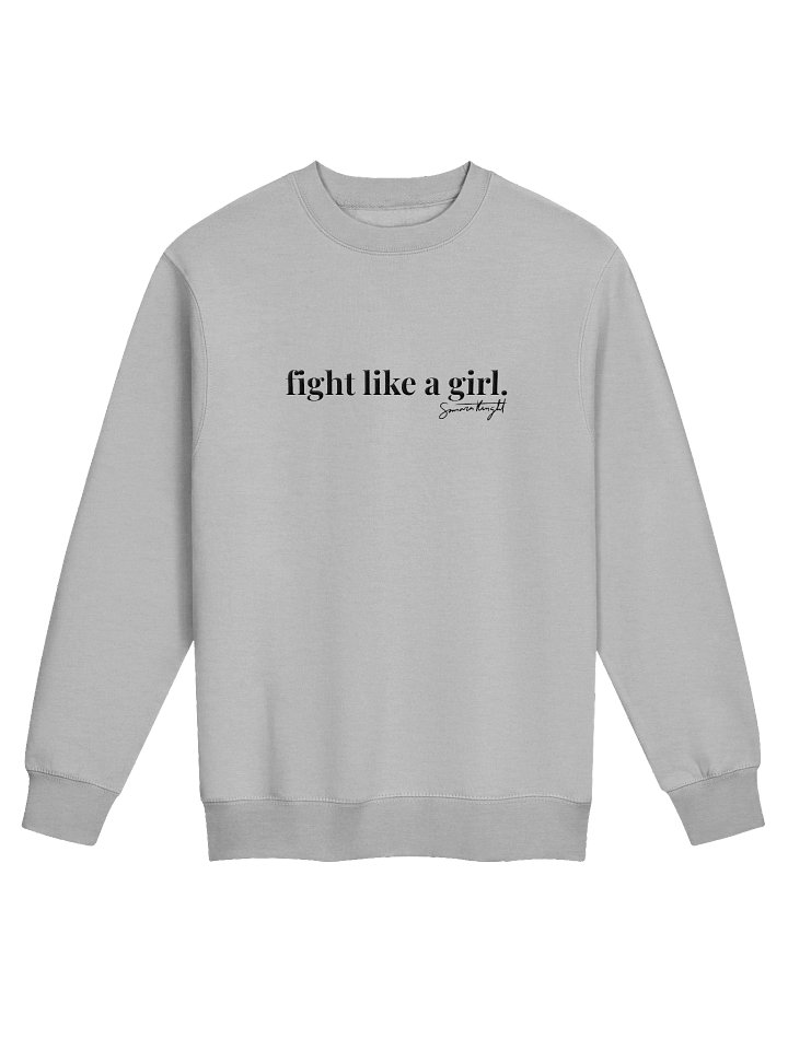 Fight like a girl embroidered sweatshirt product image (1)
