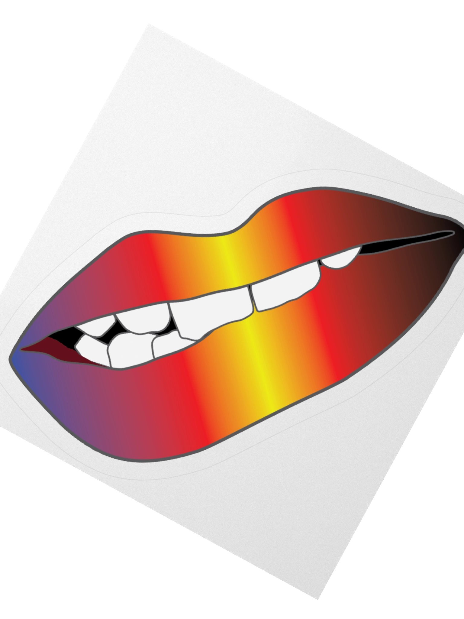 Polyamory Pride Gradient Biting Lips Sticker product image (6)