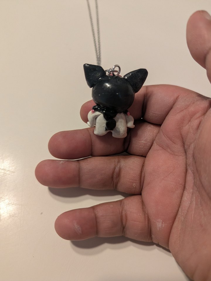 Handmade Kuromi Necklace – Sanrio Inspired Polymer Charm product image (2)